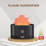 Flame Effect Essential Oil Diffuser & Humidifier with LED Night Light for Home
