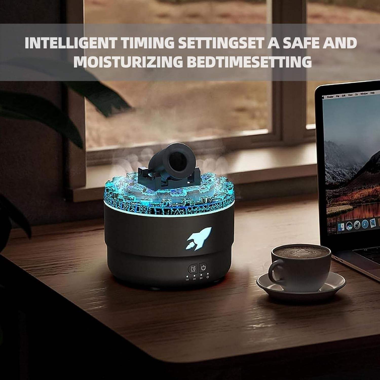 Canon Blast Humidifier | Cool Mist Air Diffuser with LED Night Light for Home & Office